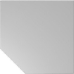 Hammerbacher Verkettungsplatte trapezform 120x120cm mit Konsole/Fuß Grau/Weiß Image