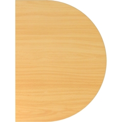 Hammerbacher Anbautisch mit Fuß 60x80cm Buche/Weiß Image