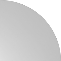 Hammerbacher Verkettungsplatte Viertelkreis + Konsole 80x80cm Grau/Silber Image