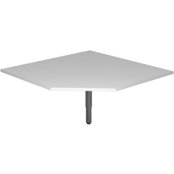 Hammerbacher Verkettungsplatte trapezform 120x120cm mit Fuß eckig Grau/Graphit Image