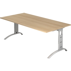 Hammerbacher Schreibtisch 200x100cm höhenverstellbar bis 85cm Eiche Image