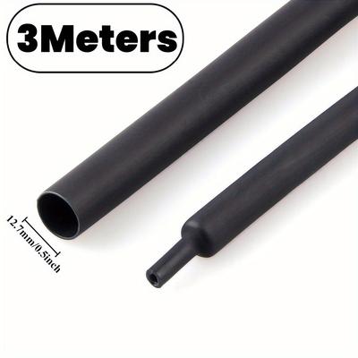 TEMU Heat Shrinkable Tubing Kit With Adhesive - 3:1 Ratio, Flexible & Durable, Multiple Sizes (1.6-25.4mm), Flame Retardant, Image