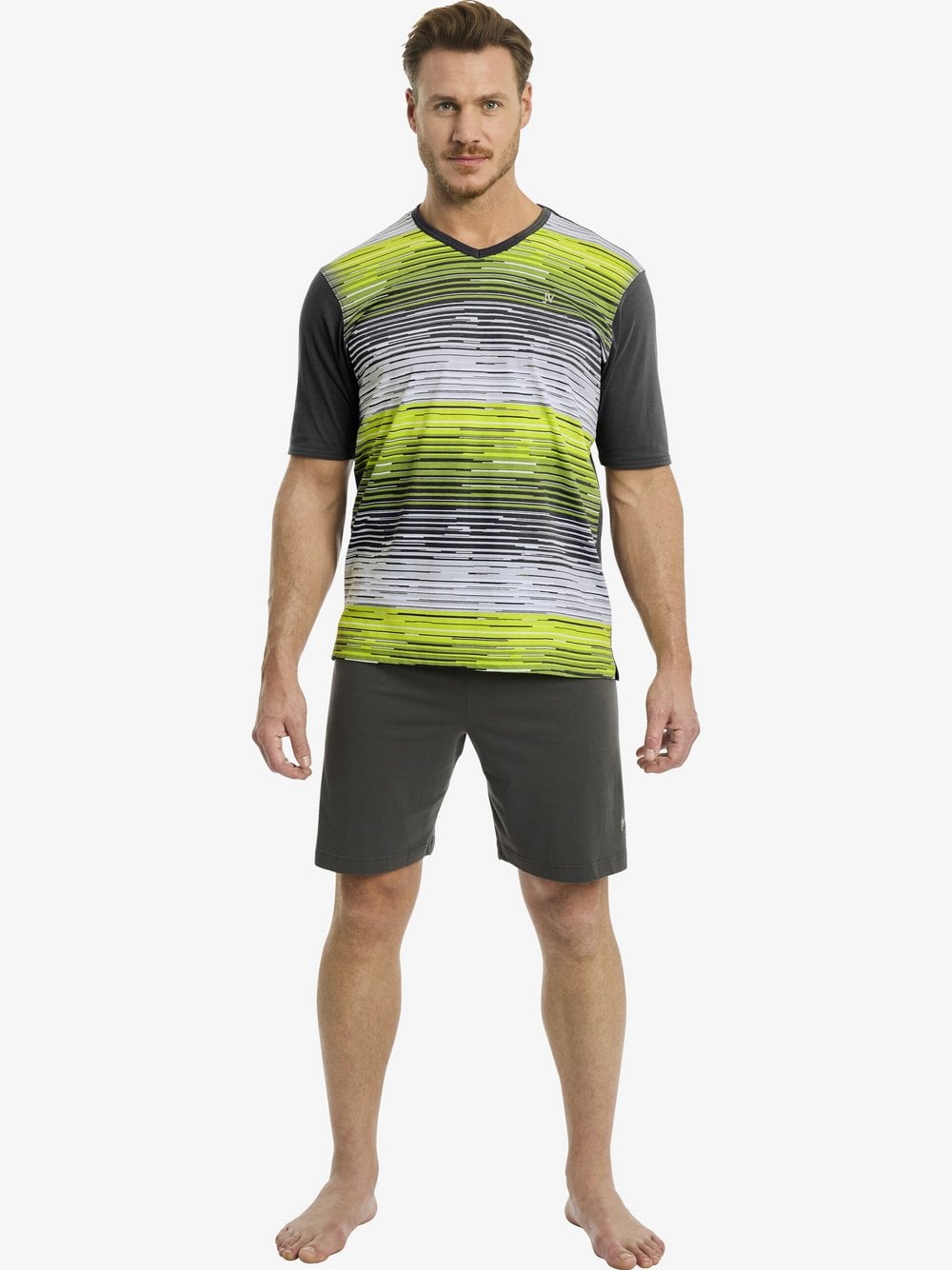 Jan Vanderstorm Kurzer Schlafanzug Herren grau, 4XL Image