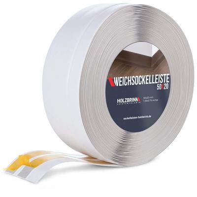 Weichsockelleiste selbstklebend aschgrau Knickleiste, 50x20mm, 25 Meter - Aschgrau - Holzbrink