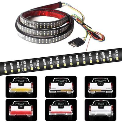 Csparkv - Dreireihige LED-Rücklichtleiste, 150 cm, 432 LEDs, weiß/rot/bernsteinfarben, wasserdichte Image