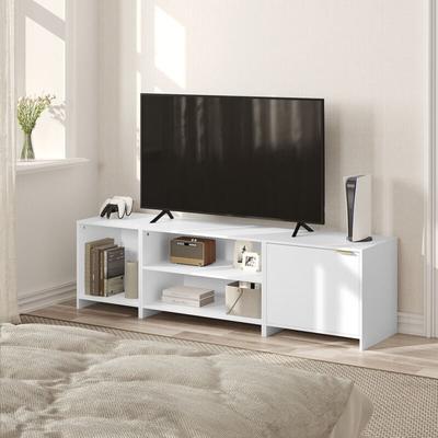 Woltu - tv Schrank, 3-in-1 TV-Halterung, Fernsehschrank für Fernseher bis zu 70 Zoll, mit 3 offenen Image