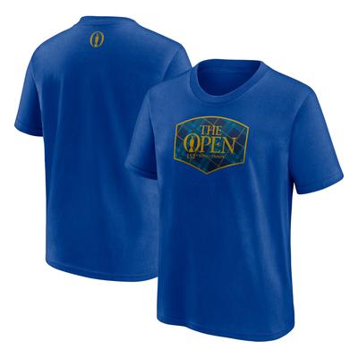 The 152nd Open Royal Troon Tartan Grafik T-Shirt - königsBlau - Kinder Image
