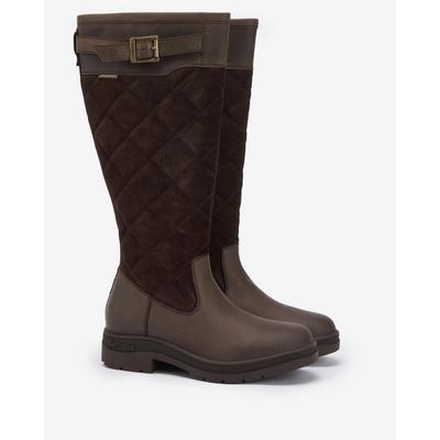 Barbour Oak Tall Damenstiefel Aus Braunem Wildleder