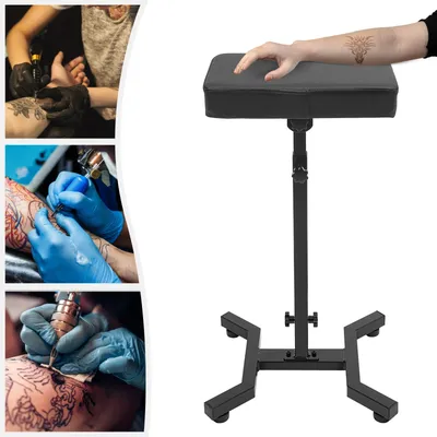 Professional Tattoo Armrest Stand 27.56-38.98inch Height Adjustable, 340° Rotating Arm Rest Tattoo