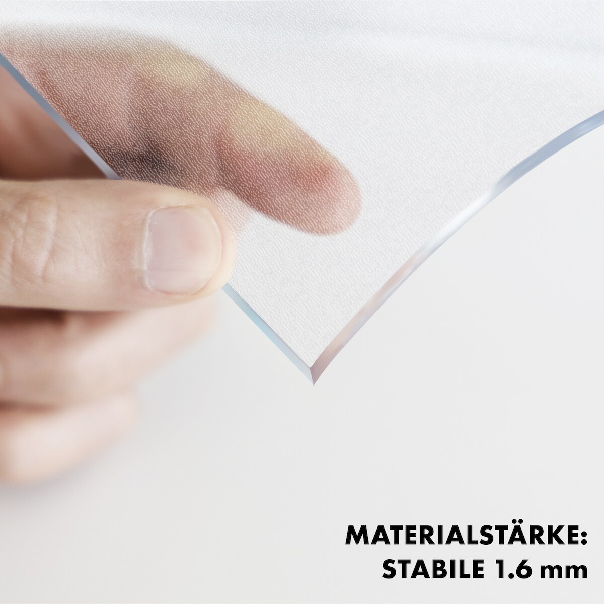 KARAT Tischfolie Crystal nach Maß Transparent Mattiert mit abgeschrägter Kante 55 x 130 cm Image