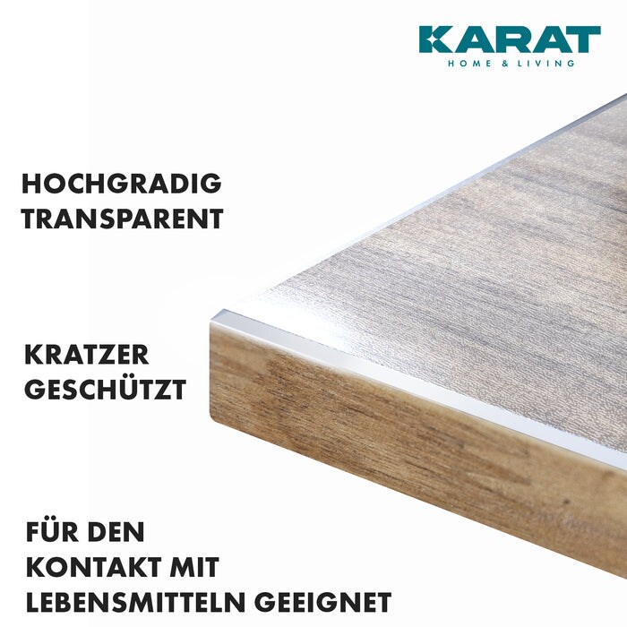 KARAT Tischfolie Imperial Transparent Mattiert mit abgeschrägter Kante 120 x 145 cm Image
