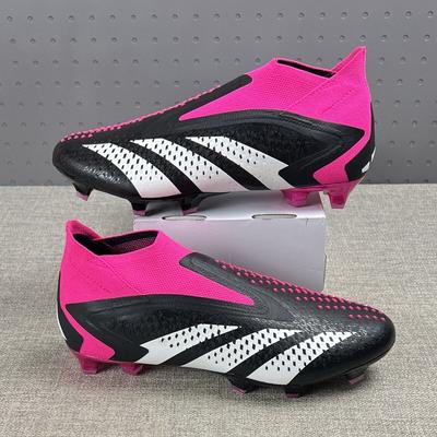 Adidas Shoes | Adidas Predator Accuracy + Fg Black Pink Soccer Cleats New Men's Size 9.5 | Color: Black/Pink/Red | Size: 9.5