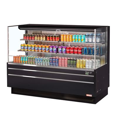 Turbo Air TOM-72L-UF-B-3S-N 70 3/4" Horizontal Open Air Cooler w/ 3 Levels, 220v/1ph, 220 V, Black