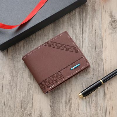 TEMU Men's Retro Leather Wallet - Large Capacity Business & Travel Wallet With Coin Purse, Stylish Brown Design, Perfect Gift For Men, Business Wallet | Stylish Wallet | Luxurious , Cute Wallet Image