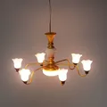 1 pz miniatura Led plafoniera casa delle bambole mobili lampadario 3V luce calda sabbia tavolo squisita bambola camera da letto accessori giocattoli