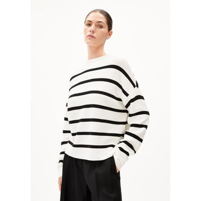 MERINAA STRIPES - Frauen Loose Fit Strickpullover - mehrfarbig (Größe: S)