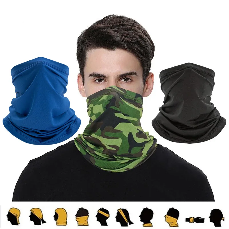 Radfahren Gesichtsmaske Kopftuch Schal Hals Atmungsaktiv Multifunktionaler UV-Schutz Outdoor Angeln Wandern Bandana Kopfband Image