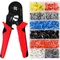Kit di strumenti per crimpare ghiere, kit pinze per crimpare puntali per cavi, strumenti a cricchetto con connettori terminali Connettori di cablaggio AWG24-10