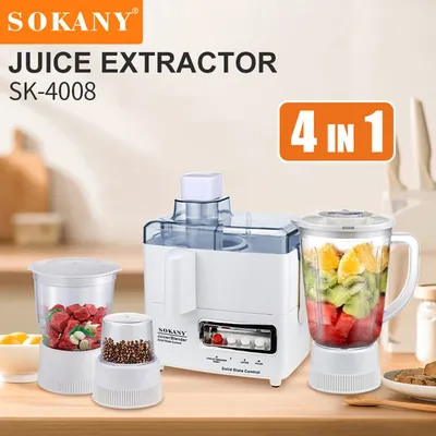4-in-1 Multifunctional Electric Juicer Separator Fruit Food Extraction Portable High Juice Yield and Easy To Clean