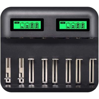 Aougo - Schnelles Batterieladegerät, intelligentes Ladegerät mit klarem, hintergrundbeleuchtetem Image