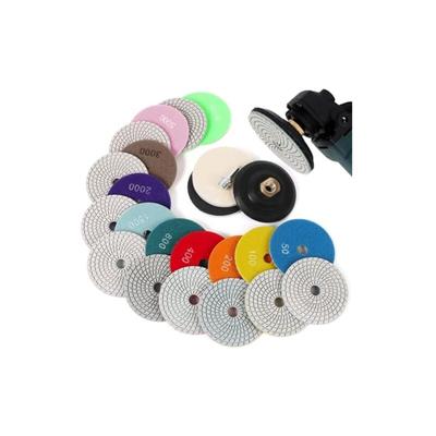 14 Stück Schleifscheibe Polierset: 100MM Trocken Polierscheiben Marmor Polierset mit M14 Image