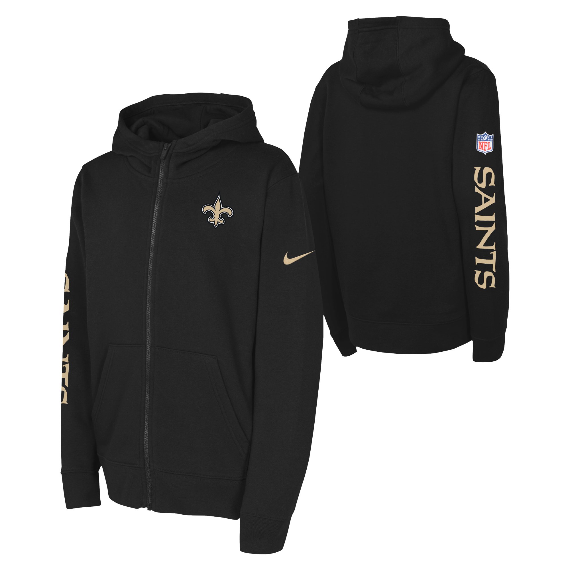 New Orleans Saints Nike Team Issue Voller Reißverschluss Hoodie - Jugendliche Image