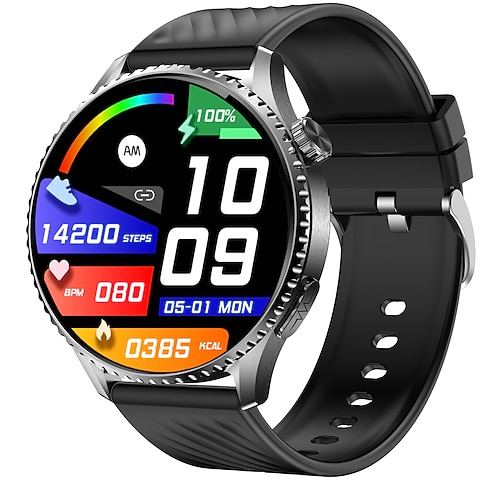 iMosi MT800 Smartwatch 1.56 Zoll Smartwatch Fitnessuhr Bluetooth EKG PPG Temperaturüberwachung Schrittzähler Kompatibel mit Android iOS Damen Herren Freisprechanlage Wasserdicht Mediensteuerung IP Image
