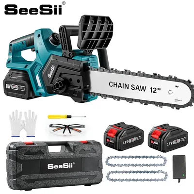 SEESII 12-Inch Brushless Electric Chainsaw For Makita Battery Cordless Chain Saw Firewood Tree Cutting Garden Pruning Tool pin