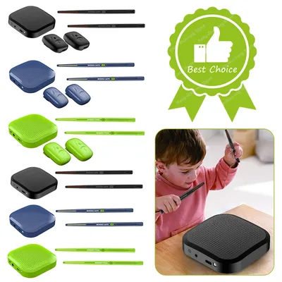 Electric Air Drumsticks Portable Air Drum with Drumsticks Electronic Virtual Air Drum Drumsticks Pedals Gift for Adults Kids