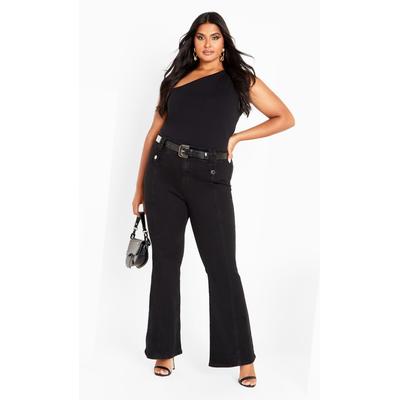 Plus Size Women's Asha Mia Jean - black by City Chic in Black (Size 16 W)