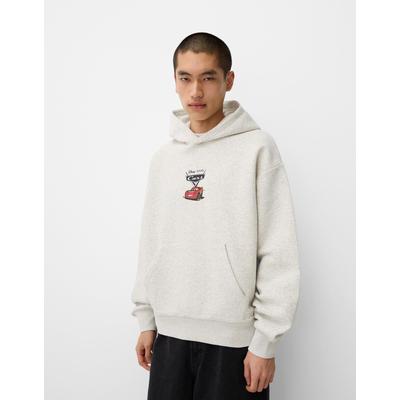 Bershka Cars Boxy Fit Hooded Sweatshirt Men S Grey