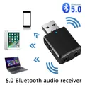 Adattatore ricevitore trasmettitore USB Bluetooth 5.0 Adattatore EDR 3 in 1 Dongle 3.5 AUX per TV PC Cuffie Stereo domestico per auto Audio HIFI