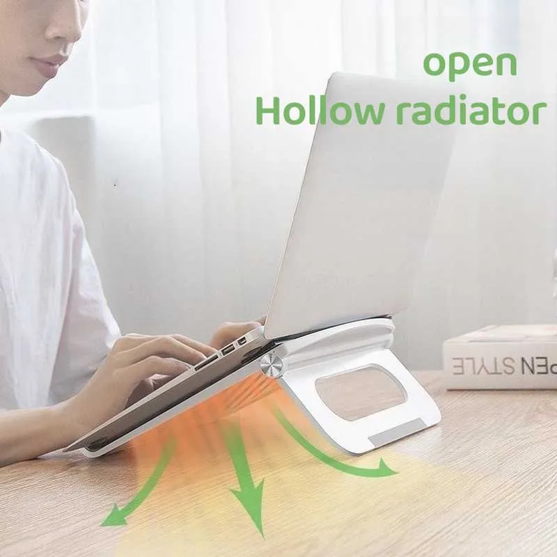 Tragbarer Laptopst änder verstellbare Computer halterung Heben Kühl halter rutsch fest für MacBook Air Pro Halter Zubehör Unterstützung Image