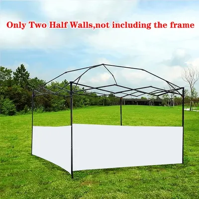 Zwei halbe Wände, 2 Stück, halbe Seitenwand, Sonnenwand, Panelwand für Pop-Up-Überdachung, Pavillon, Zeltunterschlupf, 10'x10', 10'x15' vertikales Bein