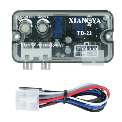Einstellbare Frequenz Line Lautsprecher Level Wandler Adapter 12V Auto Car Audio Konverter