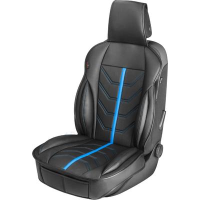 Pkw Sitzauflage Kimi, Auto-Sitzaufleger im Rennsportdesign schwarz/blau