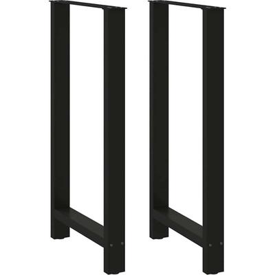 Vidaxl - Bartischbeine Schwarz 2 Stk. 60x(110-111) cm Stahl Image