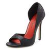 High-Heel-Sandalette "Peeptoe Pumps mit hohem Absatz", Damen, Gr. 40, schwarz, Obermaterial: 100% Polyurethan. Futter: 100% Polyurethan. Decksohle: 100% Lederimitat. Laufsohle: 100% Synthetik, LASCANA BELLE AFFAIRE, animal-print, sexy, Schuhe...