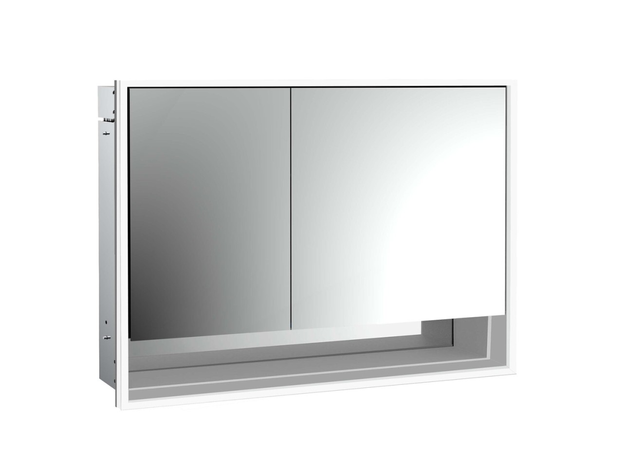 emco LED-Lichtspiegelschrank Loft mit Unterfach Unterputz, 1000 mm, breite Tür rechts Rückwand weiß, 979806215 Image