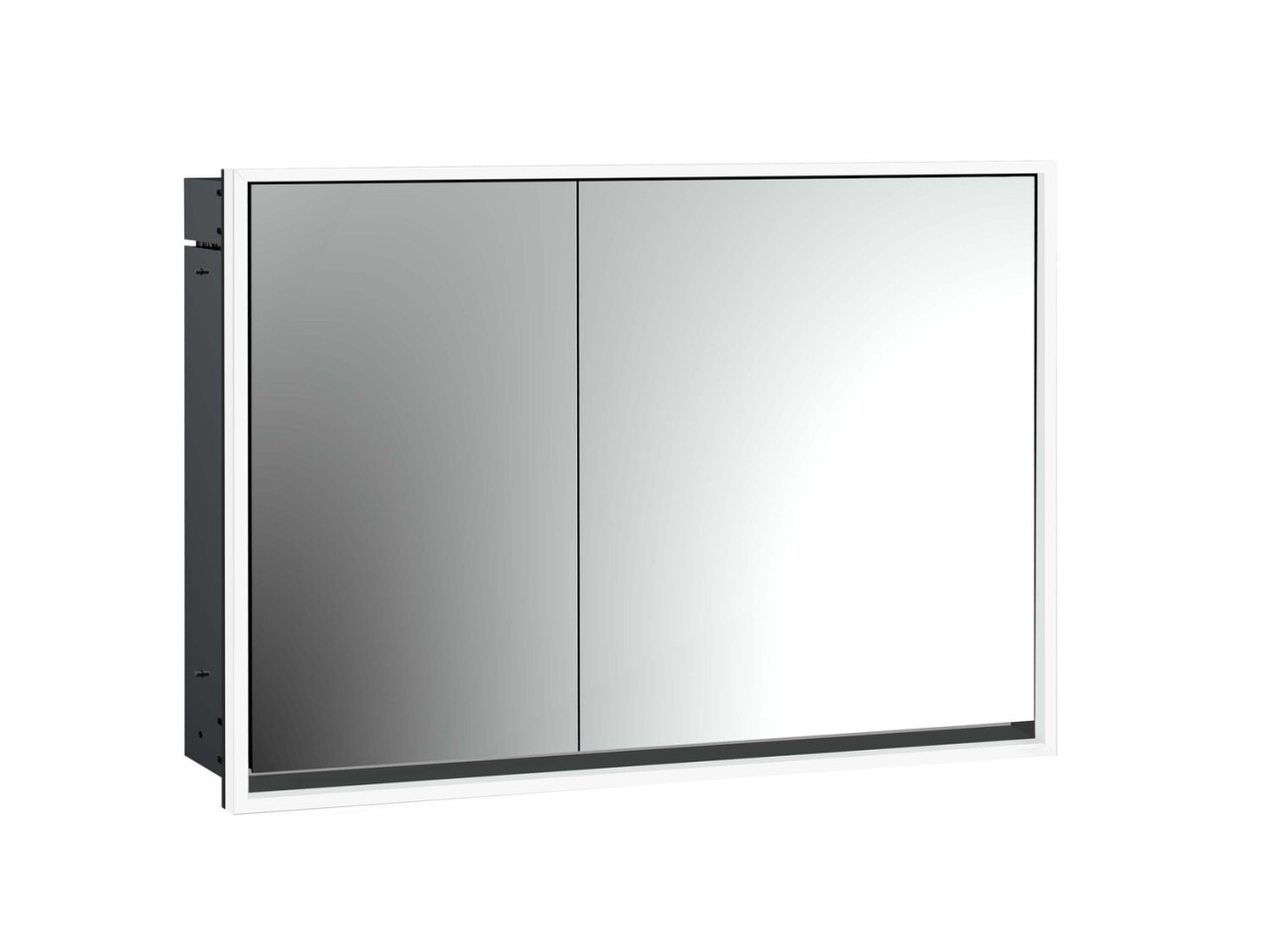 emco LED-Lichtspiegelschrank Loft Aufputz, 1000 mm, breite Tür rechts schwarz, 979813314 979813314 Image