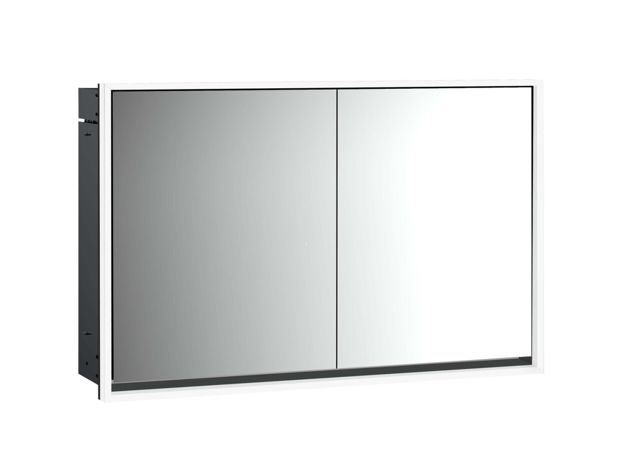 emco LED-Lichtspiegelschrank Loft Unterputz, 1200 mm, 2-türig schwarz, 979813319 979813319 Image
