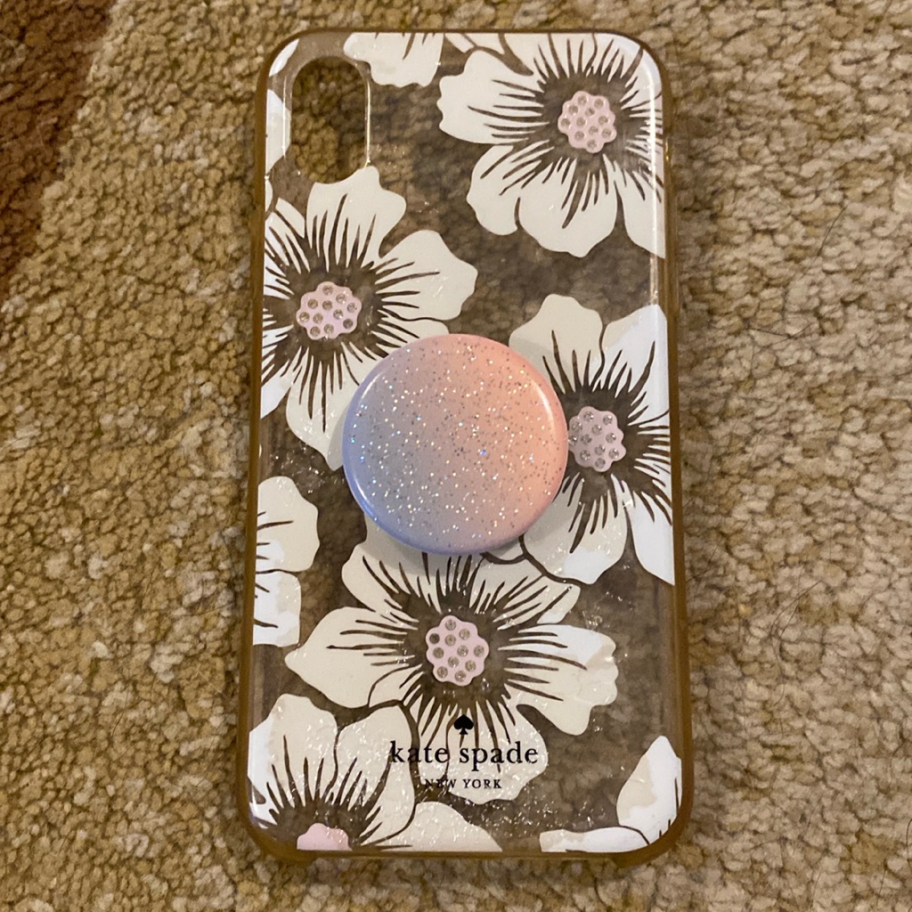 Kate Spade Cell Phones & Accessories | Kate Spade I-Phone Phone Case With Pop Socket | Color: Pink/White | Size: Os