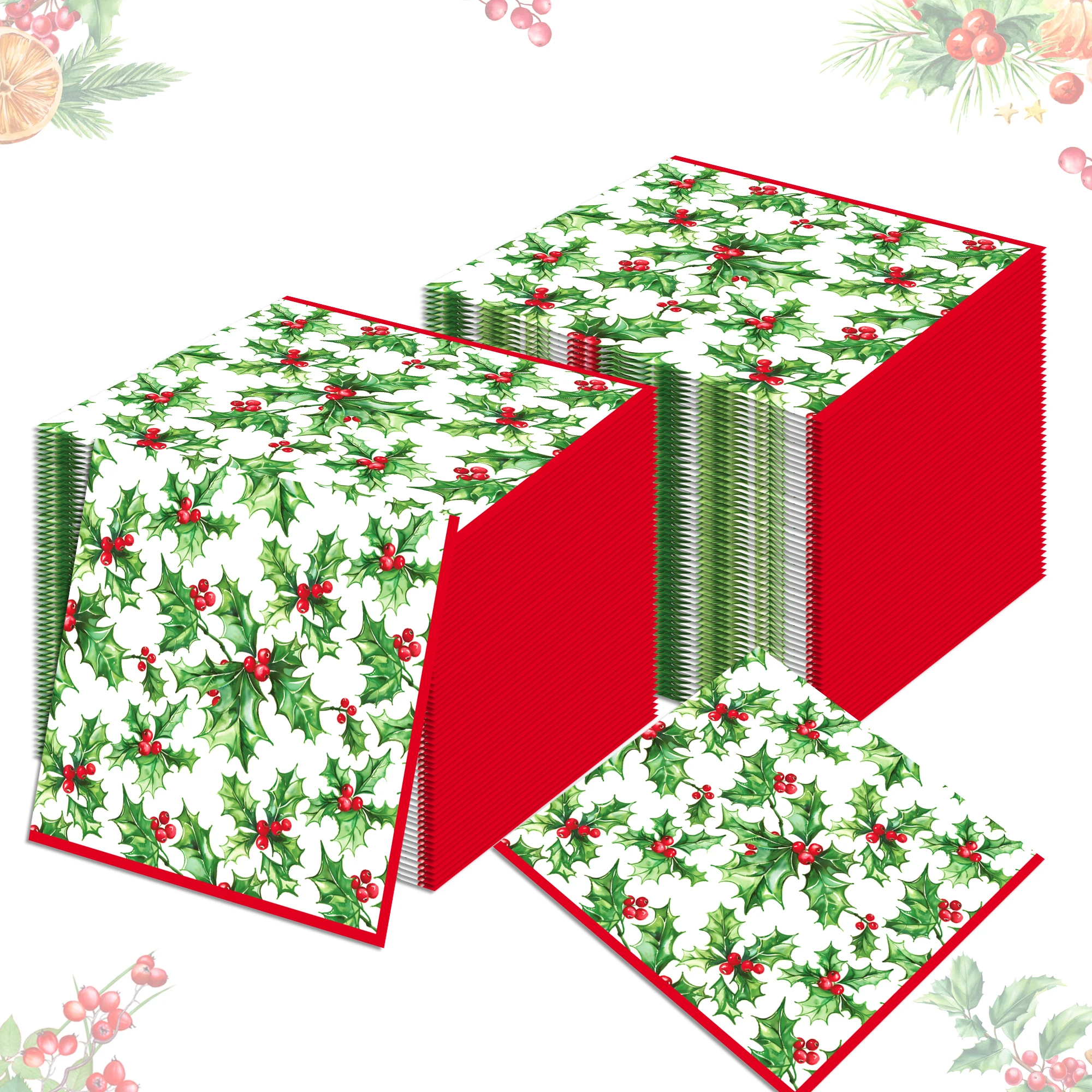 20 stücke Pflanzen Muster Gast Servietten Einweg Papier Abendessen Serviette Bad Handtücher Weihnachten Geburtstags feier Dekor Image