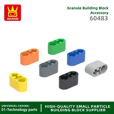 Wange217pcs/lot no.60483 Balken dicke Ziegel 1x2 Achs löcher Block Moc Farb zubehör kompatibel mit Image