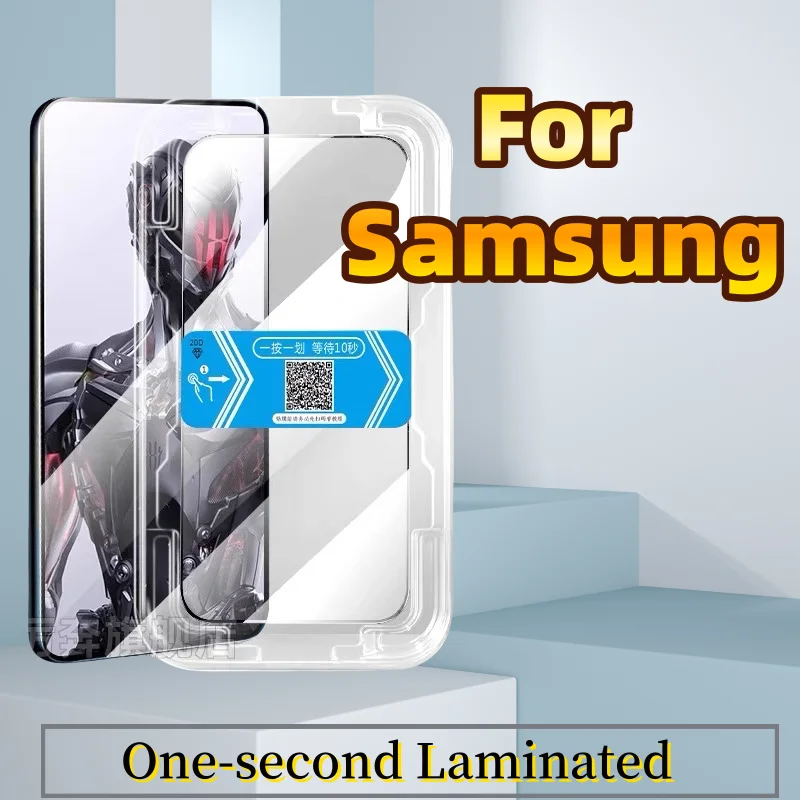 Für Samsung Galaxy A54 S23 PLUS S20 S21 S22 M54 M33 M14 A71 A53 5G 4G gehärtetes Glas Displayschutzfolie Einfache Installation Entfernung Kit Image