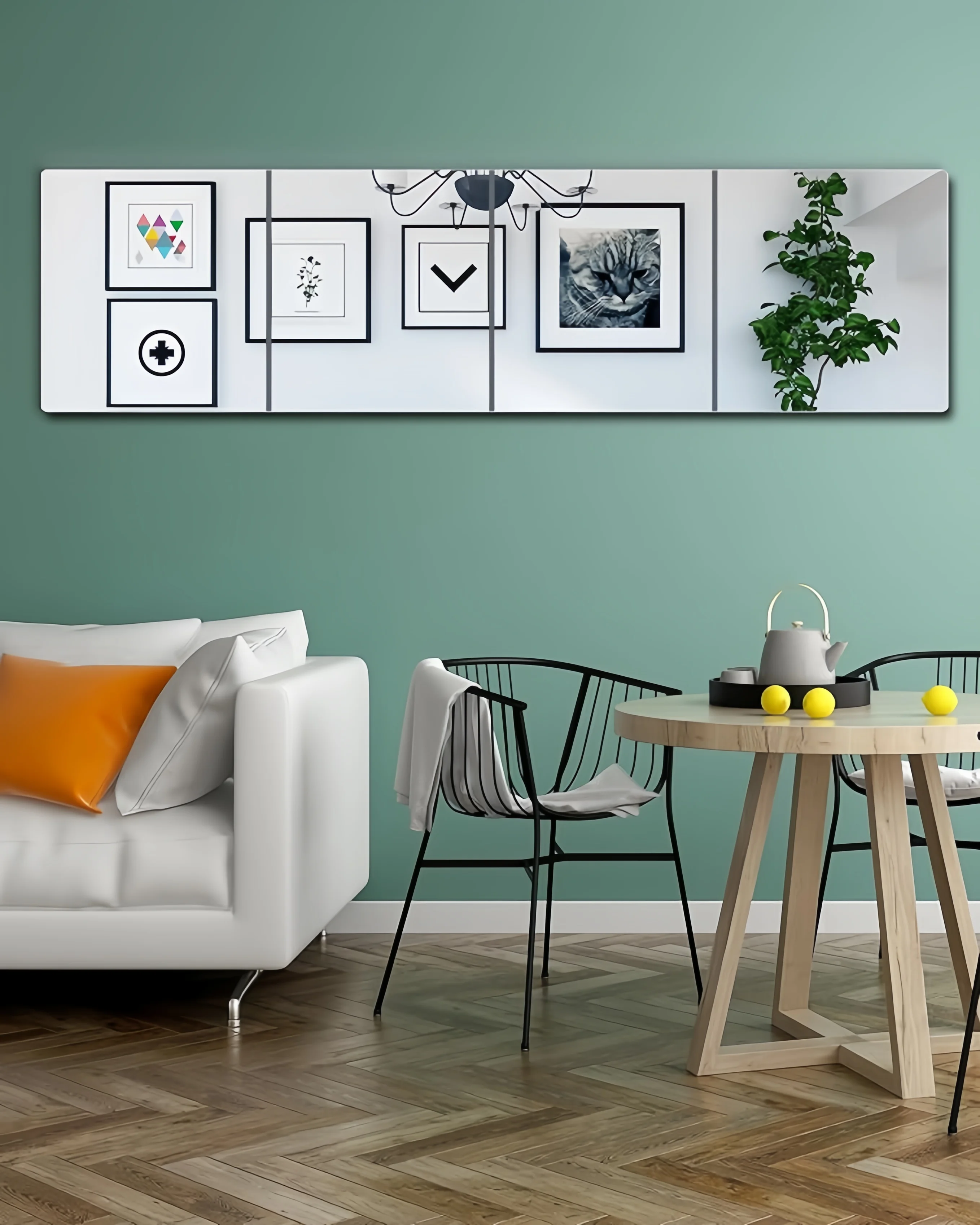 4/8 Stück Wandspiegel, unzerbrechliche Wandspiegelfliesen in voller Länge, bruchsicherer Spiegel für Kinder 10" x 10, Training für den Körper im Heim-Fitnessstudio Image