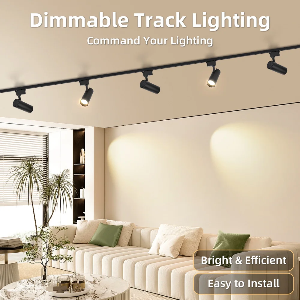 Dimmen Led Track Licht Strahler 20W COB Wand Track Schiene Beleuchtung Innen für Wohnzimmer Shop AC180V-260V Decke spot Licht