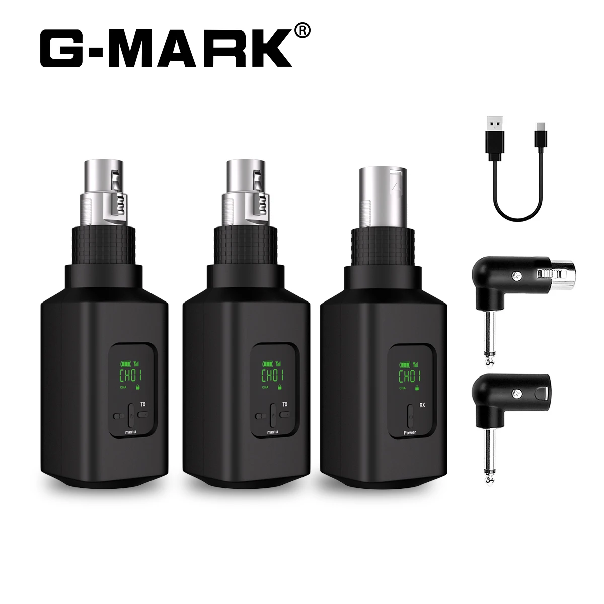 Drahtloses Mikrofonsystem G-MARK GX1.2 2,4 G XLR-Adapter 16 Kanäle Audio-Sender und Empfänger für Audio-Mixer PA-Lautsprecher Image