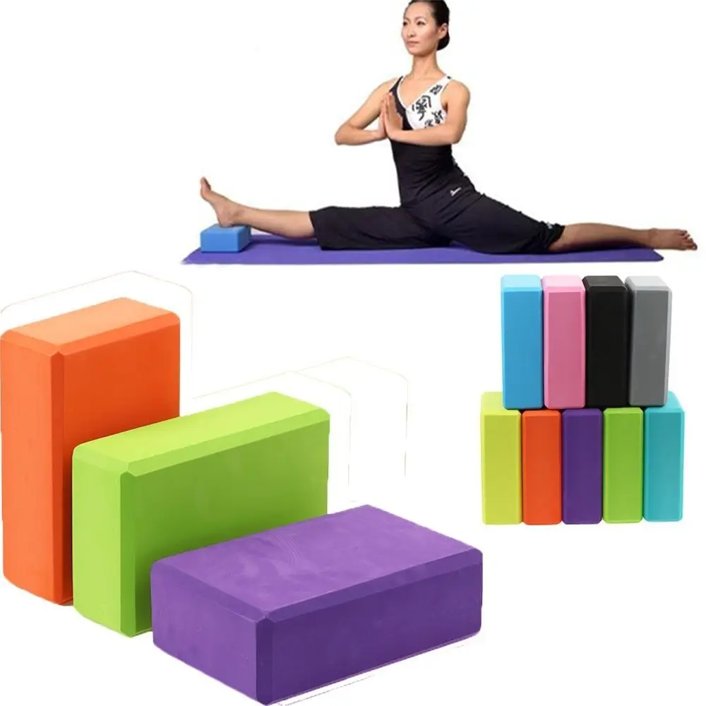 Farbiger EVA-Yoga-Blockstein, rutschfeste Körperformung, Gesundheitstraining, Sport, Dehnübung, Pilates, Fitnessstudio, Schaumstoff, Fitnessgeräte Image