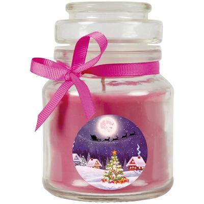 Duftkerze im Glas - Weihnachten Lila - Bonbon 120gr ( 30h ) - Lila